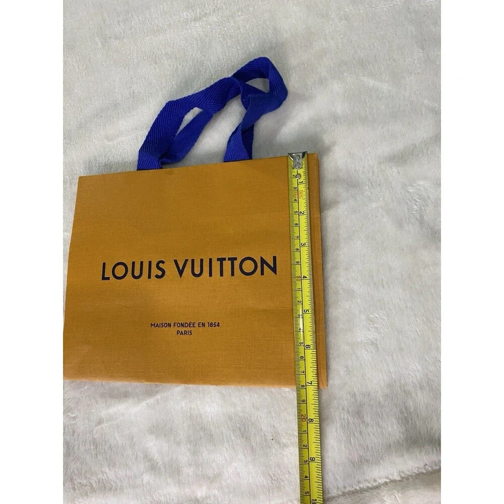 Louis Vuitton 9”x 7” X 6” Authentic Paper Gift/Shopping Bag Small Tote Orange